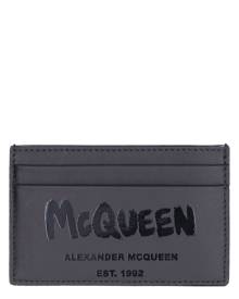 Alexander McQueen Leather Skull-print Trifold Cardholder in Black for Men Mens Accessories Wallets and cardholders 