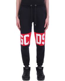 GCDS Pants In Black Cotton