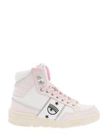 Cf1 High Top Bicolor Leather Sneakers Chiara Ferragni Woman