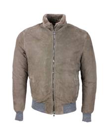 Barba Napoli Suede Bomber Jacket With Padded Interior