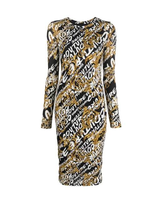 Barocco print long chiffon kaftan dress - Versace - Women