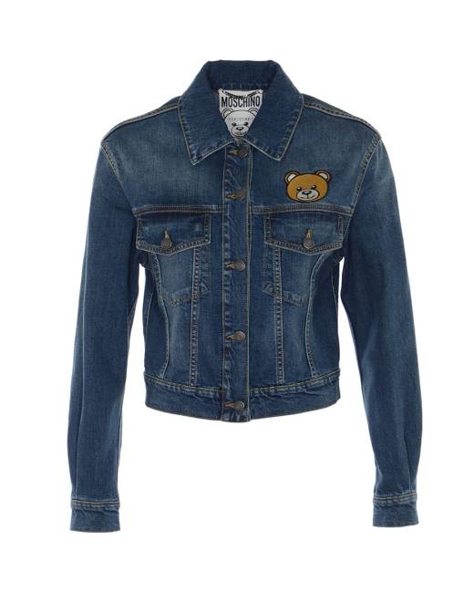 Moschino Women's Logo Print Denim Jacket - Blue - Denim Jackets