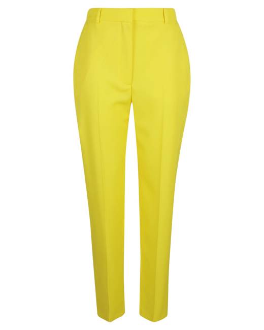 Yellow Women's Relaxed Fit Pants - Clothing