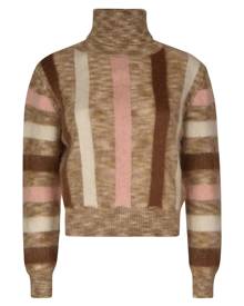 Dsquared2 Stripe Crop Turtleneck Sweater