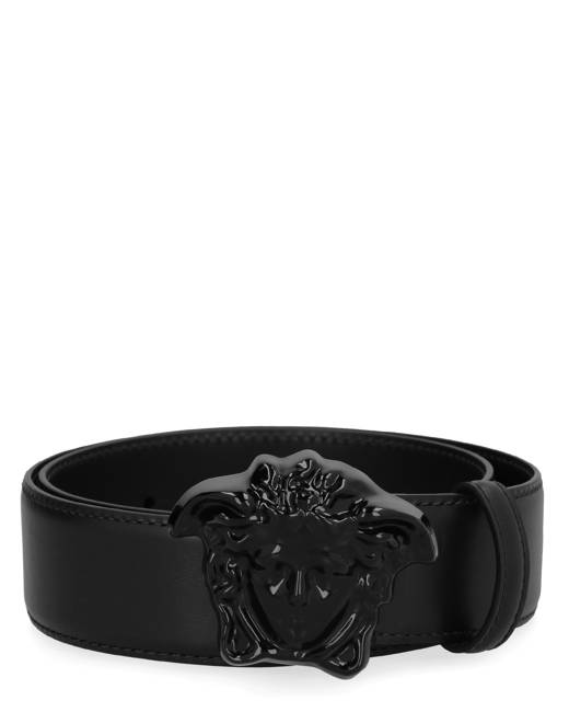 VERSACE MEDUSA BUCKLE BAROCCO BELT BLACK/WHITE