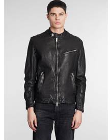 DFour Biker Jacket In Black Leather