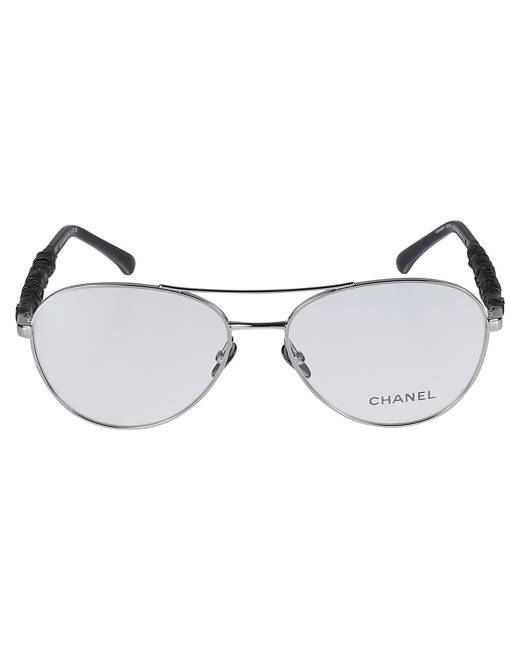Sunglasses: Round Sunglasses, acetate & calfskin — Fashion | CHANEL