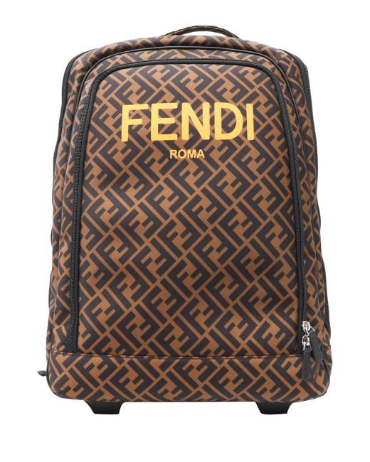 Fendi on sale logo backpack