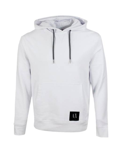 Armani Exchange Men's Cotton Jacquard Fleece Hooded Sweatshirt, D