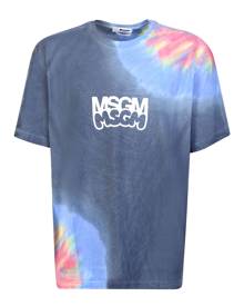 MSGM Bold Logo Tie-dye T-shirt