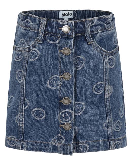 Molo Girl's Bera Denim Skirt, Size 7-16