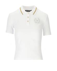 Versace Jeans Couture V-emblem White Polo Shirt