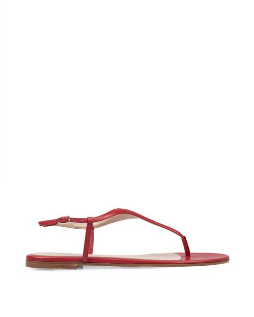 Red flat deals thong sandals