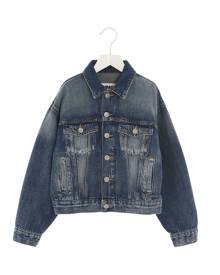 MM6 Maison Margiela Logo Print Denim Jacket