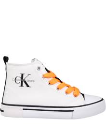 Calvin Klein White Sneakers For Kids With Logo