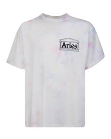 Aries Logo Print Tie Dye T-shirt