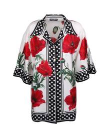 Dolce & Gabbana poppy Print Silk Shirt