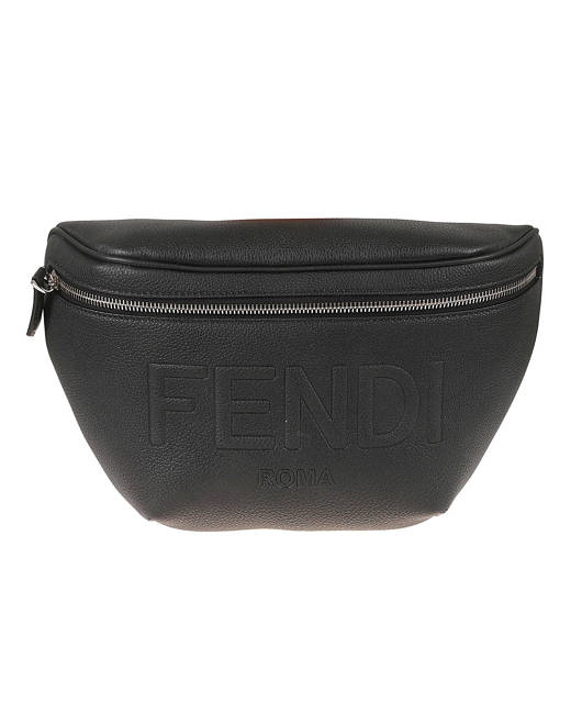 FENDI triplet studs clutch bag pouch calfskin leather black gold made in  Italy | eBay