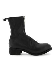 Guidi Front Zip Leather Ankle Boots