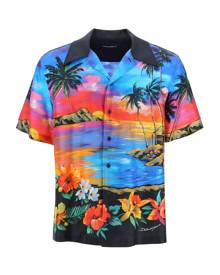 Dolce & Gabbana Short-sleeved Shirt With Hawaii Print