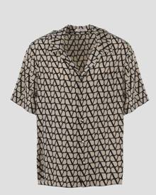 Valentino Shirt With All Over Iconographe Toile Print