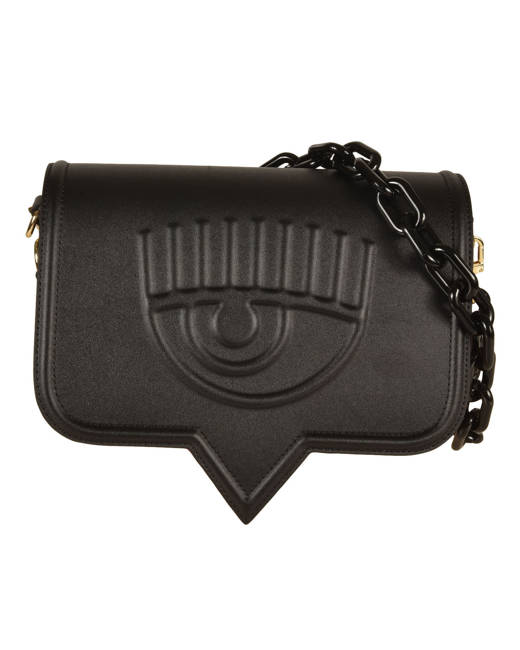 Chiara Ferragni Eyelike Embossed faux-leather wallet-on-chain