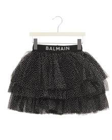 Balmain Glitter Tulle Skirt