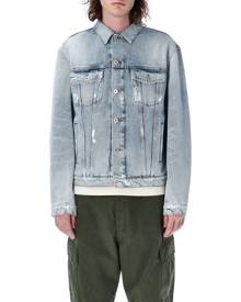 HERON PRESTON Regular Distressed Denim Jacket