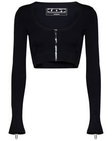 Off-White Zip Logo Ls Crop Top