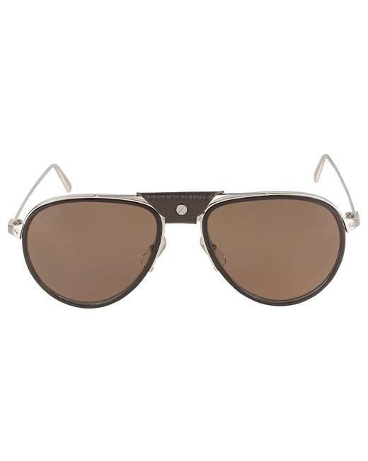 Cartier Shield Tinted Sunglasses - Gold Sunglasses, Accessories - CRT108279  | The RealReal