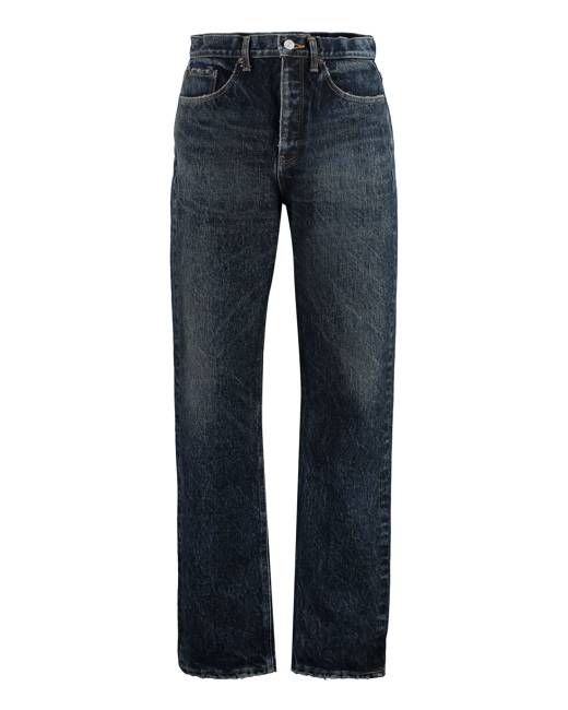 Balenciaga Men's Hybrid Fleece and Denim Baggy Pants - Bergdorf