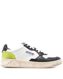 medalist Low Multicolor Panelled Sneakers With Used Effect In Leather Man Autry