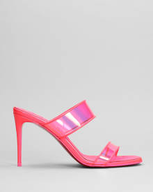 Christian Louboutin Just Loubi Sandals In Fuxia Rubber/plasic