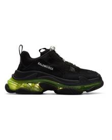 Balenciaga Black Triple S Clear Sole Sneakers