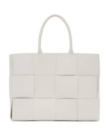 Bottega Veneta White Maxi Intrecciato Tote