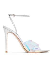 Gianvito Rossi Silver Hologram Stark Heeled Sandals