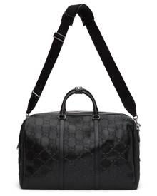 Gucci Black Gucci Signature Weekender Duffle Bag