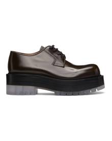 Bottega Veneta Brown Leather Lace-Up Derbys