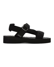 Fendi Black Logo Strap Sandals