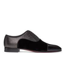 Christian Louboutin Black Greggo Orlato Lace-Up Loafers