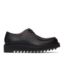 Dries Van Noten Black Grained Lace-Up Derbys