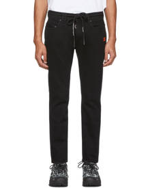 Off-White Black Diag Skinny Jeans