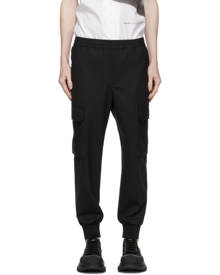 Neil Barrett Black Wool Carrot Cargo Pants