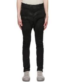 Boris Bidjan Saberi Black Vinyl-Coated Skinny Jeans