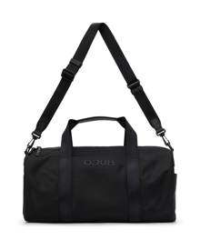 Hugo Black Gabardine Tonal Logo Holdall Duffle Bag