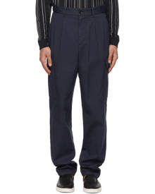 Giorgio Armani Navy Gabardine Cargo Pants