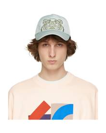 Kenzo Grey Embroidered Kampus Tiger Cap