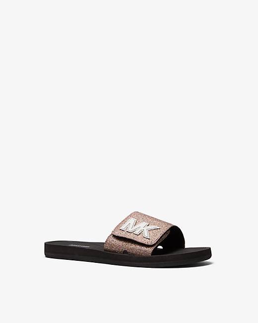 Michael michael kors valerie 2025 logo jacquard slide sandal