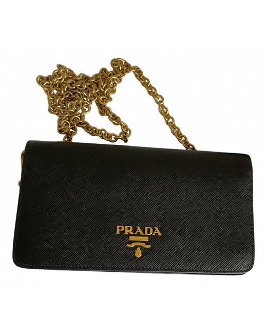 prada leather clutch