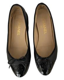 Chanel black Patent leather Ballet Flats